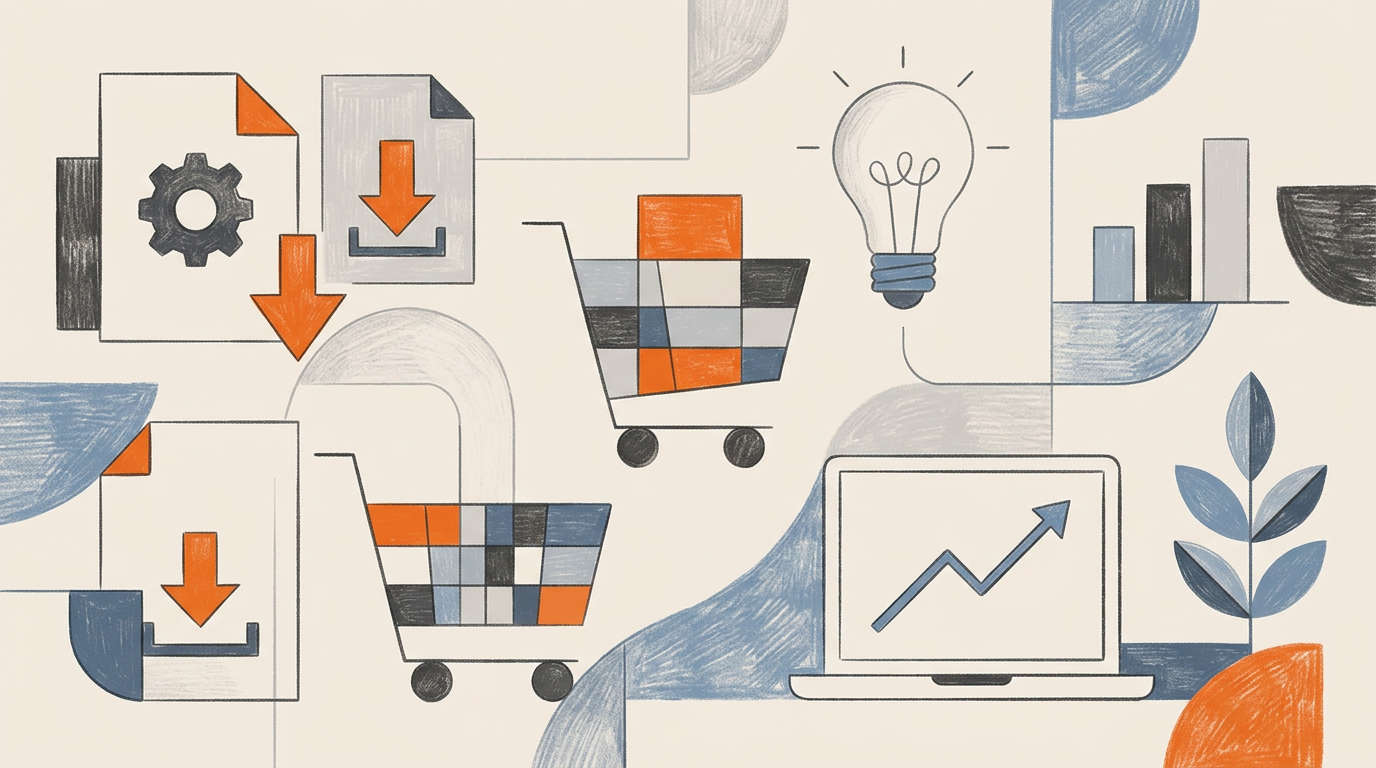 Illustration for blog Best Digital Products to Sell on Etsy