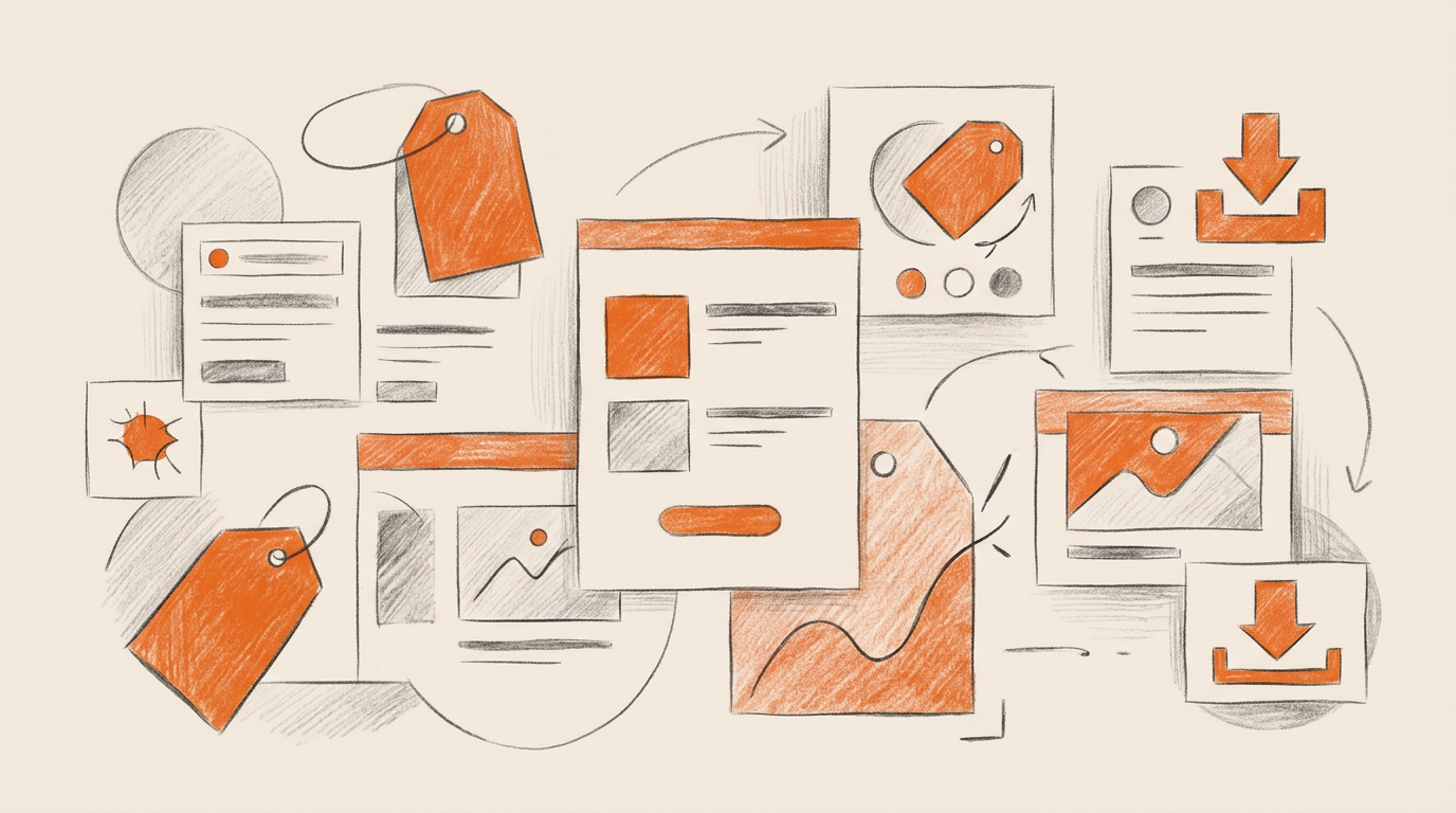 Illustration for blog Long-Tail Keywords for Etsy Digital Products