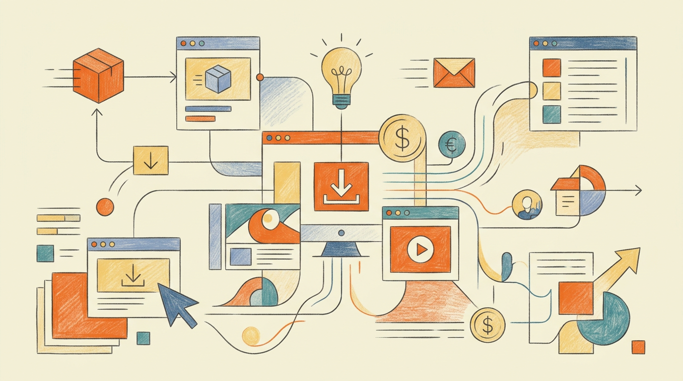 Illustration for blog High-Demand Etsy Digital Download Ideas