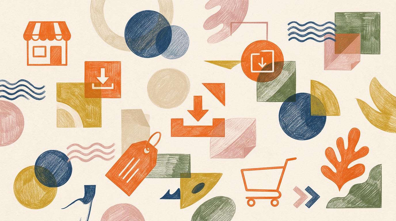 Illustration for blog Trending Digital Products to Sell on Etsy