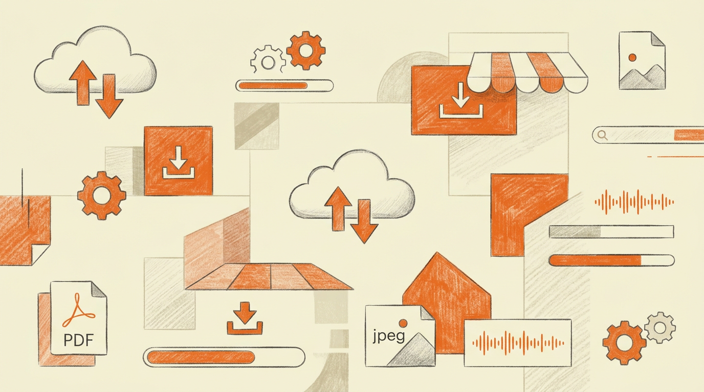 Illustration for blog How Etsy Digital Downloads Work