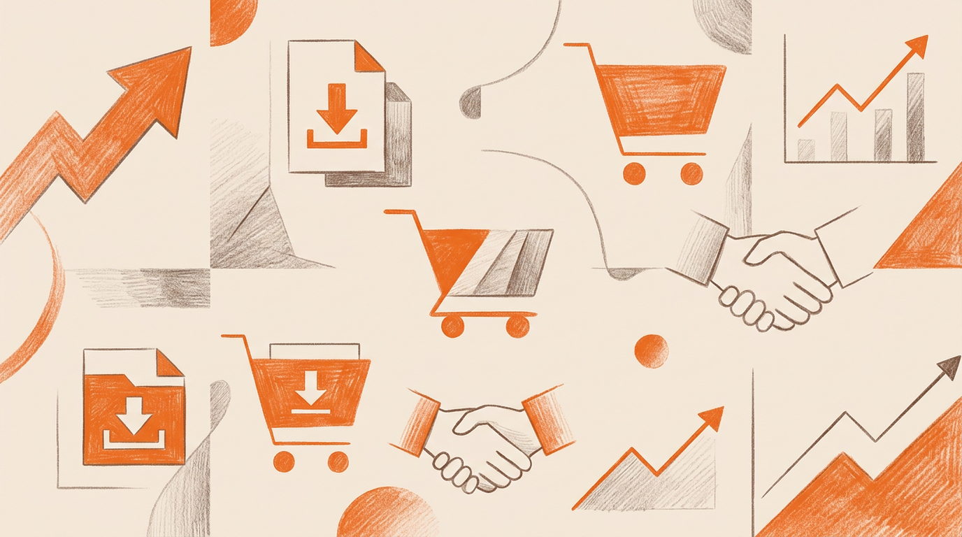 Illustration for blog How to Make Your First Sale on Etsy