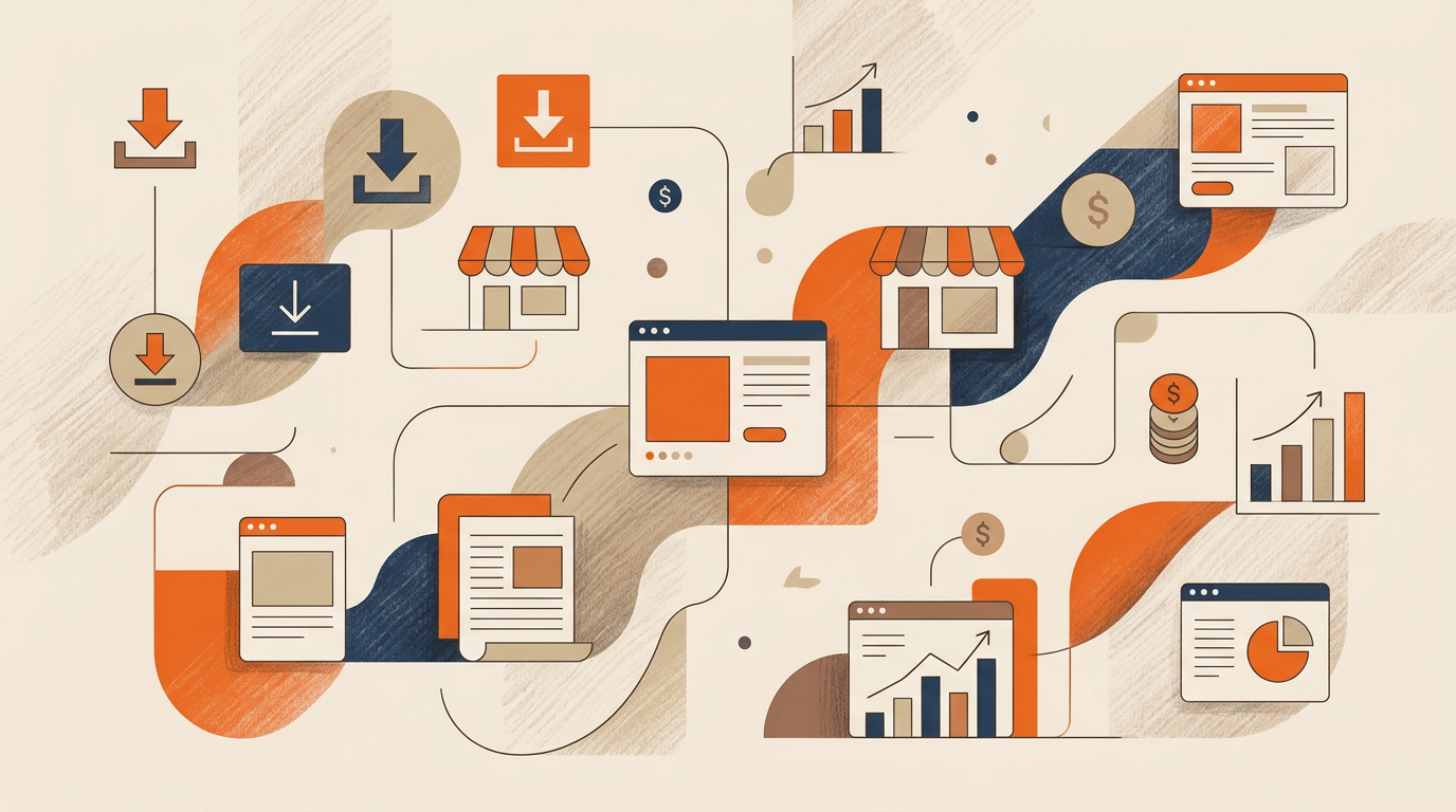 Illustration for blog Digital Product Ideas for Etsy Beginners