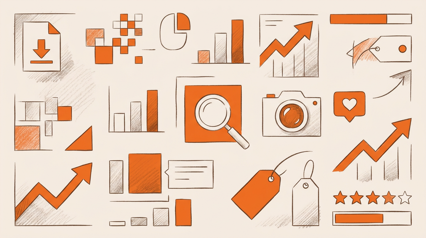 Illustration for blog How to Rank Higher in Etsy Search Results